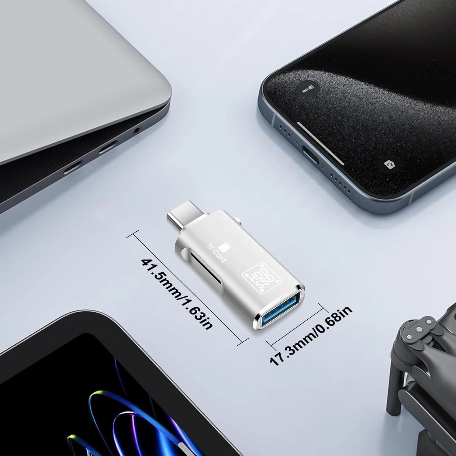USB To Type-C | SD Card OTG Connector view 5